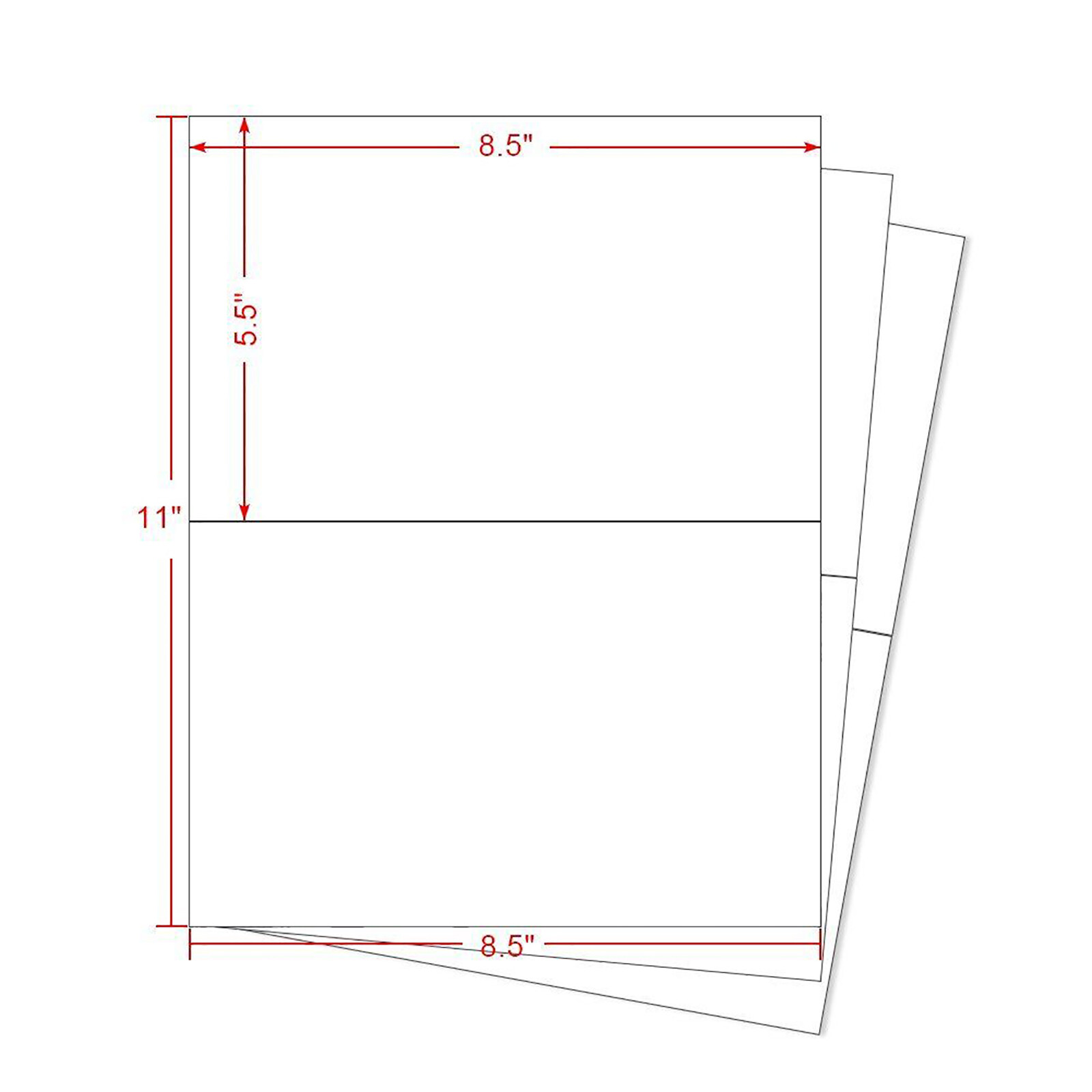 4000 Premium 8.5×5.5 Half Sheet Shipping Mailing Label Self Adhesive 2 Per Sheet