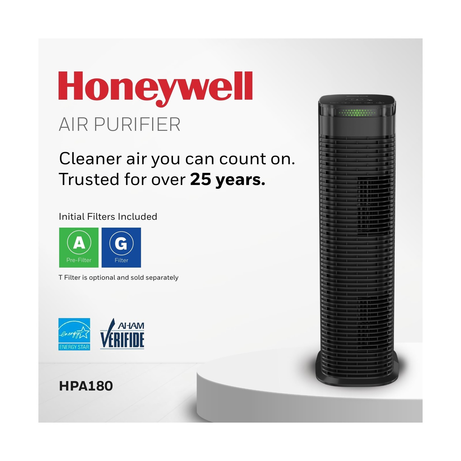 Honeywell HEPA Air Purifier for Home, 990 Ft² Rooms in 1 hour, HEPA… Fast
