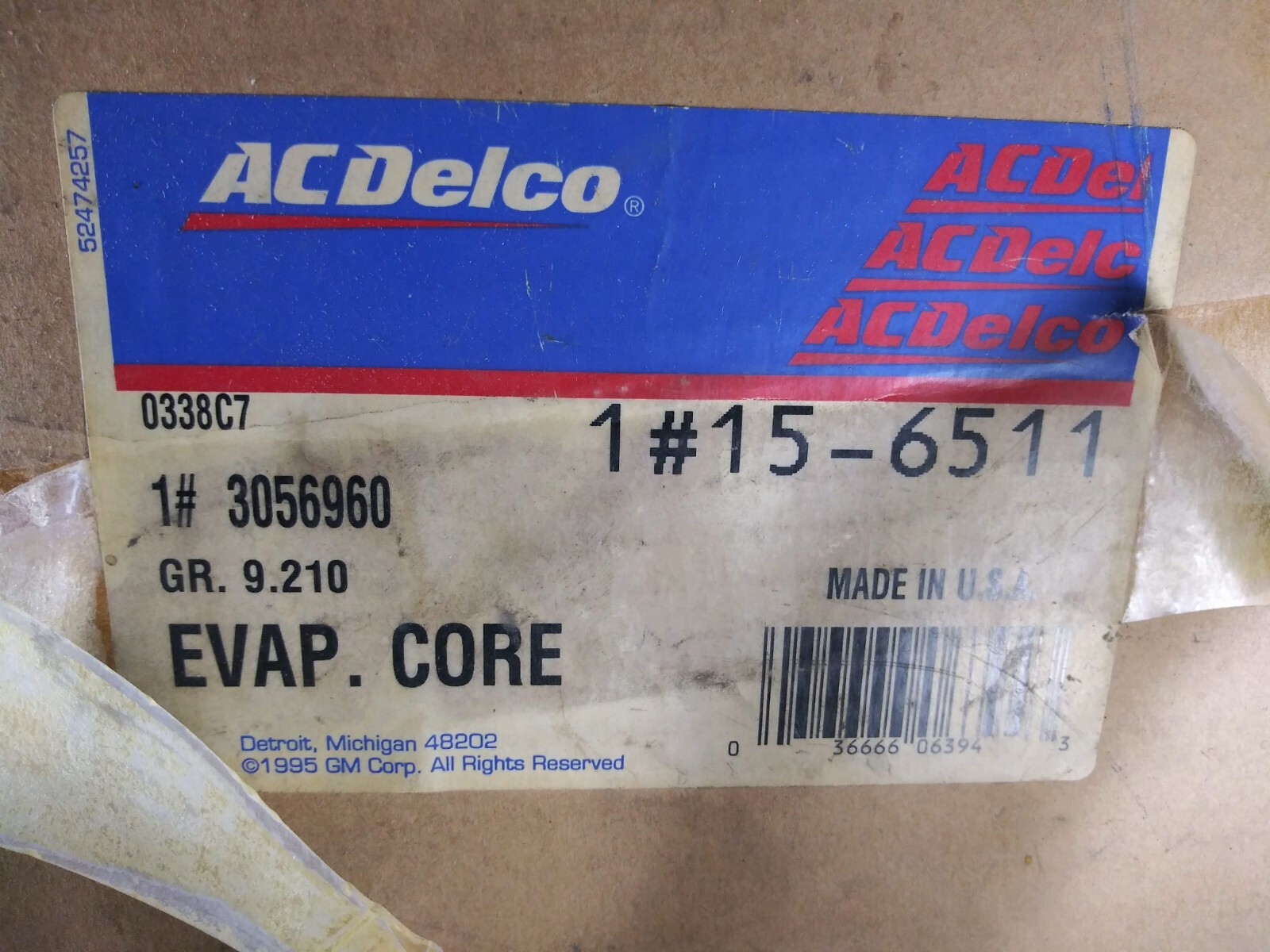 1 NEW ACDELCO 3056960 A/C EVAPORATOR CORE NIB ***MAKE OFFER***