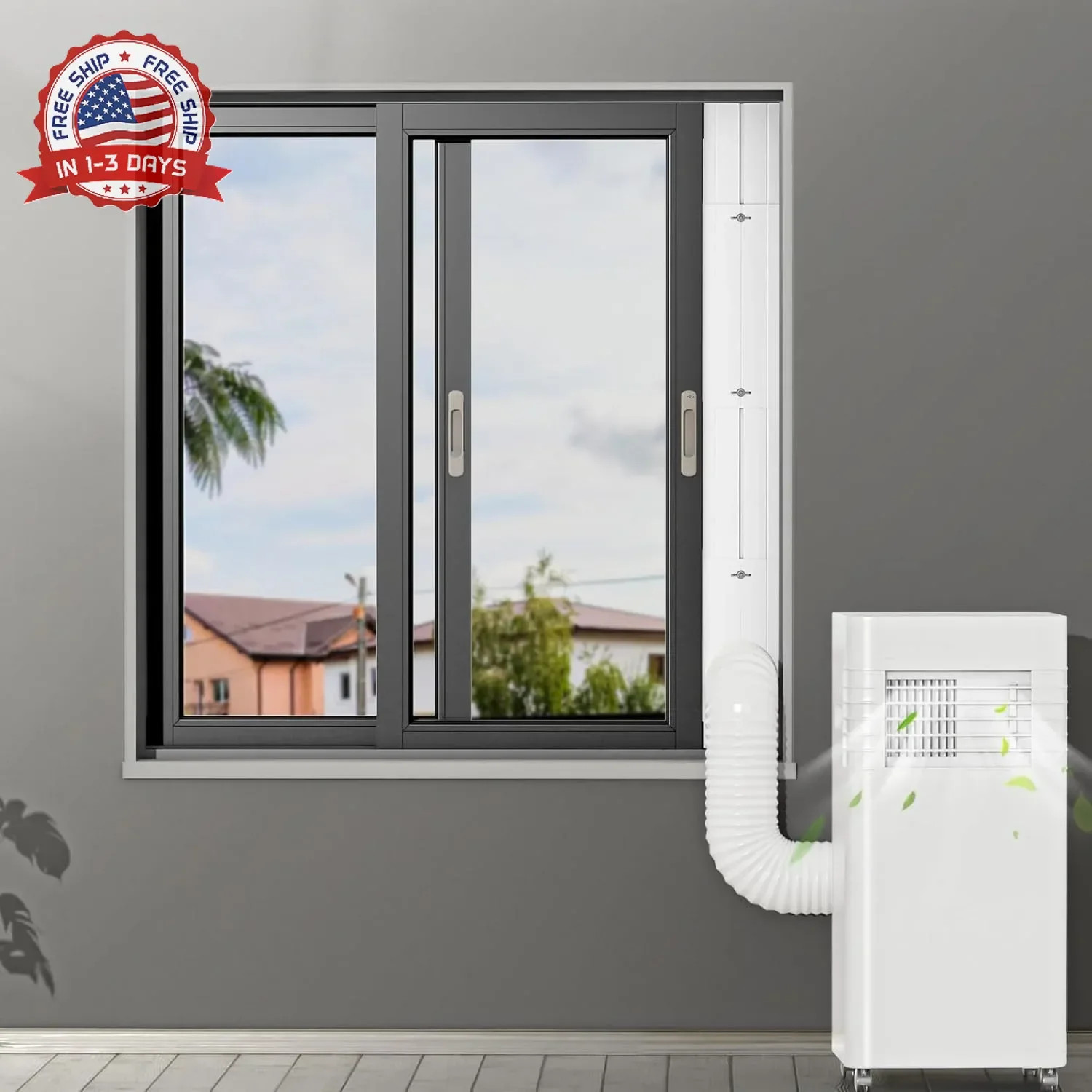Insputer Portable ac Window Vent Kit with Universal Coupler, New Adjustable Air