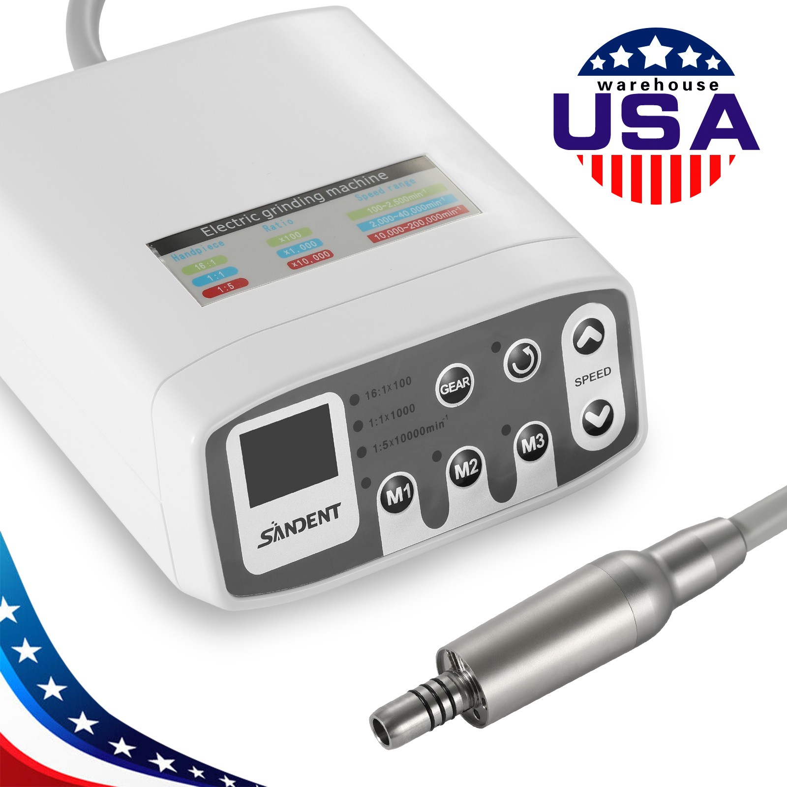 Dental 360° Swivel Hygiene Prophy Handpiece Air Motor 4H 4:1 Nose Cone Midwest