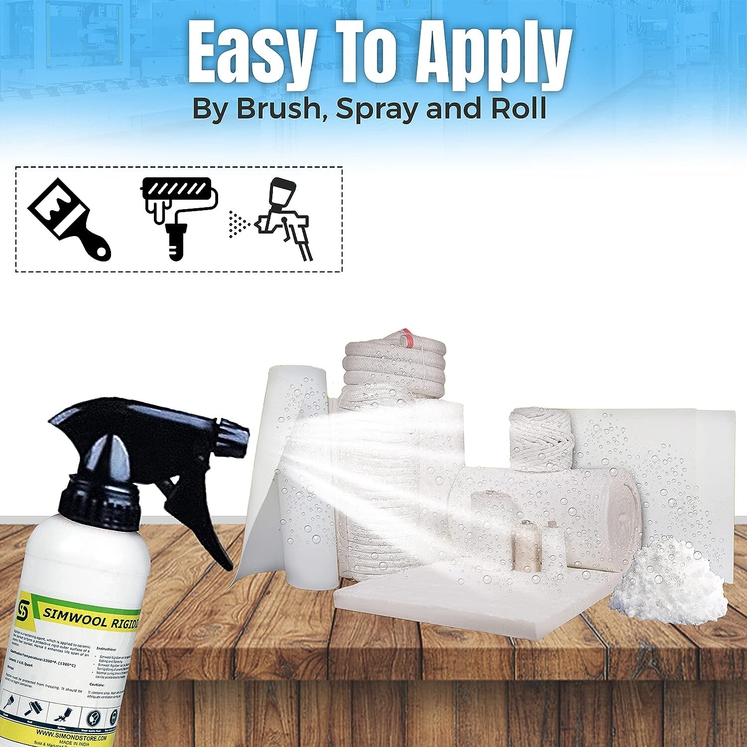 Rigidizer – Coating for Ceramic Fiber Blanket – 1 Quart, Fireproof Insulation