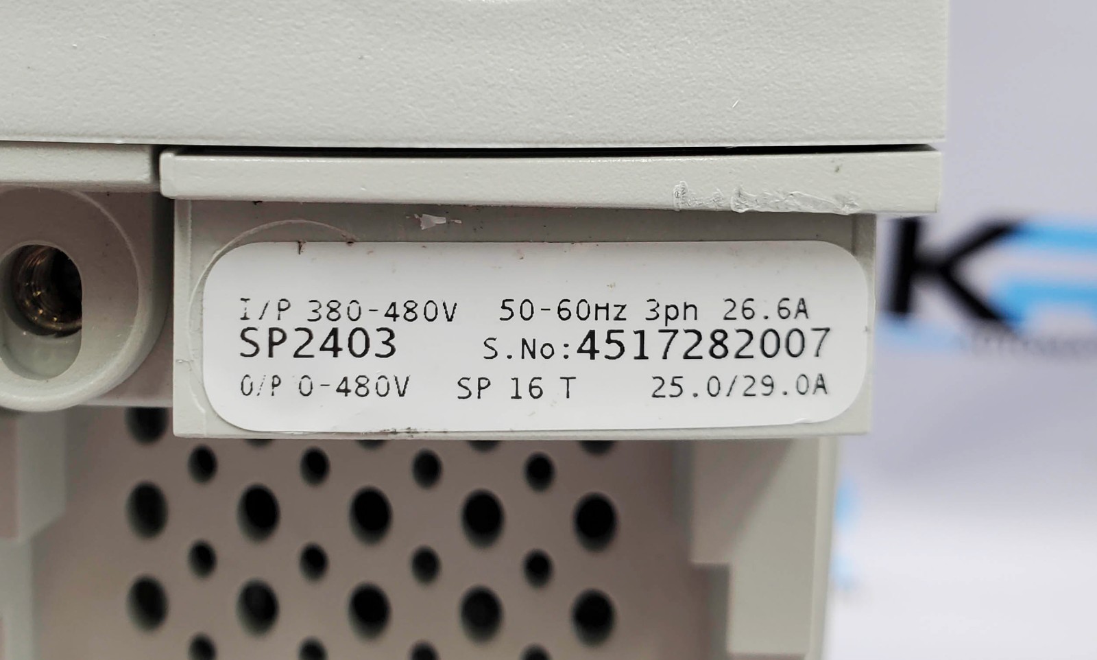 Emerson SP2403 Control Techniques Inverter Drive 3Ph 480V 26.6A