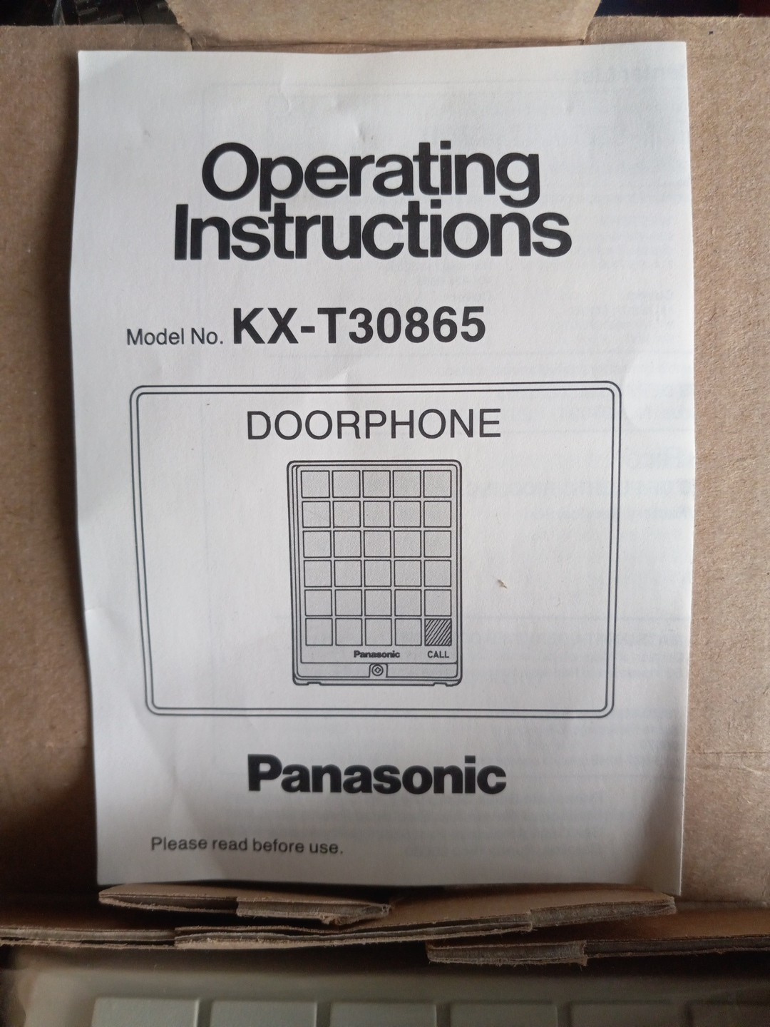 Panasonic KX-T30865 Door Phone Intercom BRAND NEW IN BOX. TAN