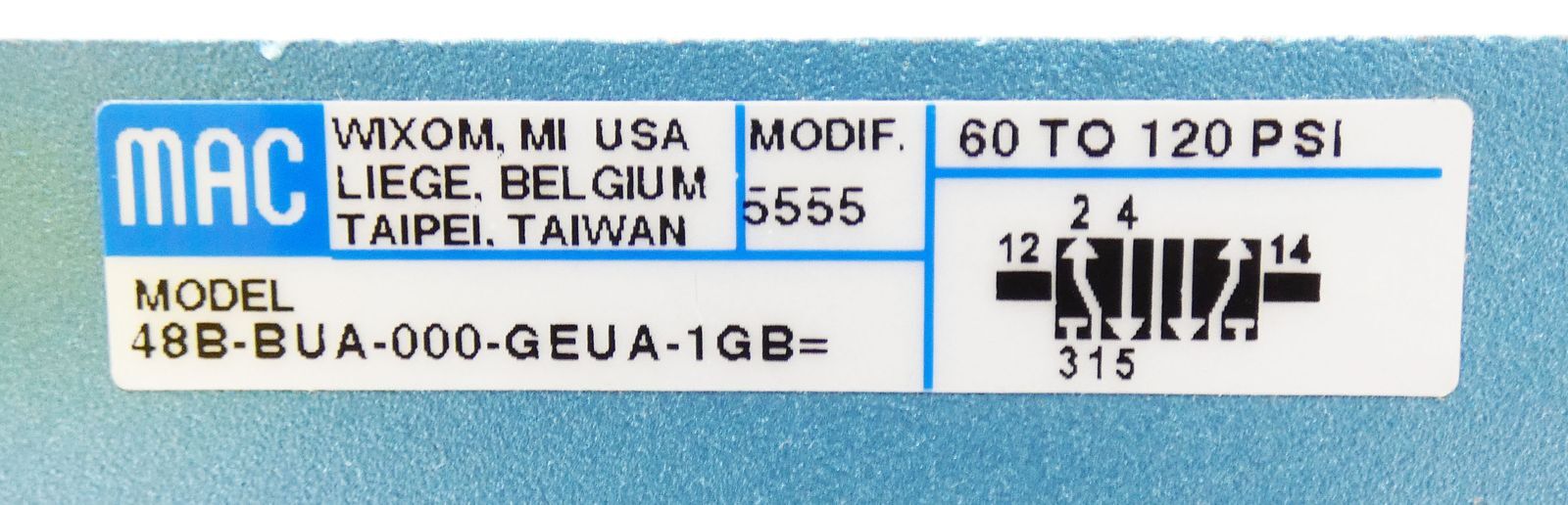 MAC 48B-BUA-000-GEUA-1GB= 24VDC Solenoid Valve + Schunk 9948552 -unused-