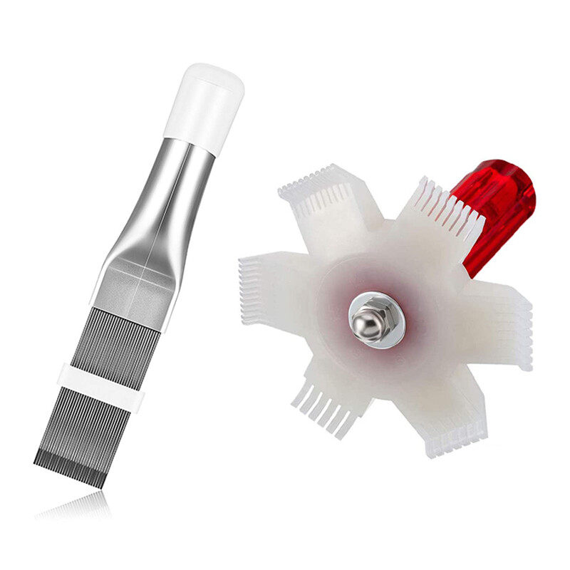 Air Conditioner Fin Cleaner Set Fin Comb Condenser Straightener Cleaning Brush