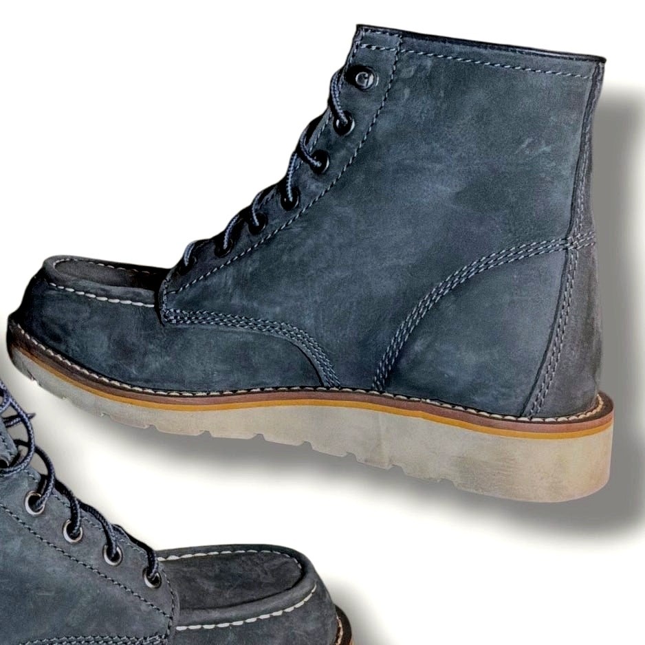 Women’s 8M Carhartt 6″ Soft Moc Toe Wedge Boot, Dark Grey Leather Safety Boots