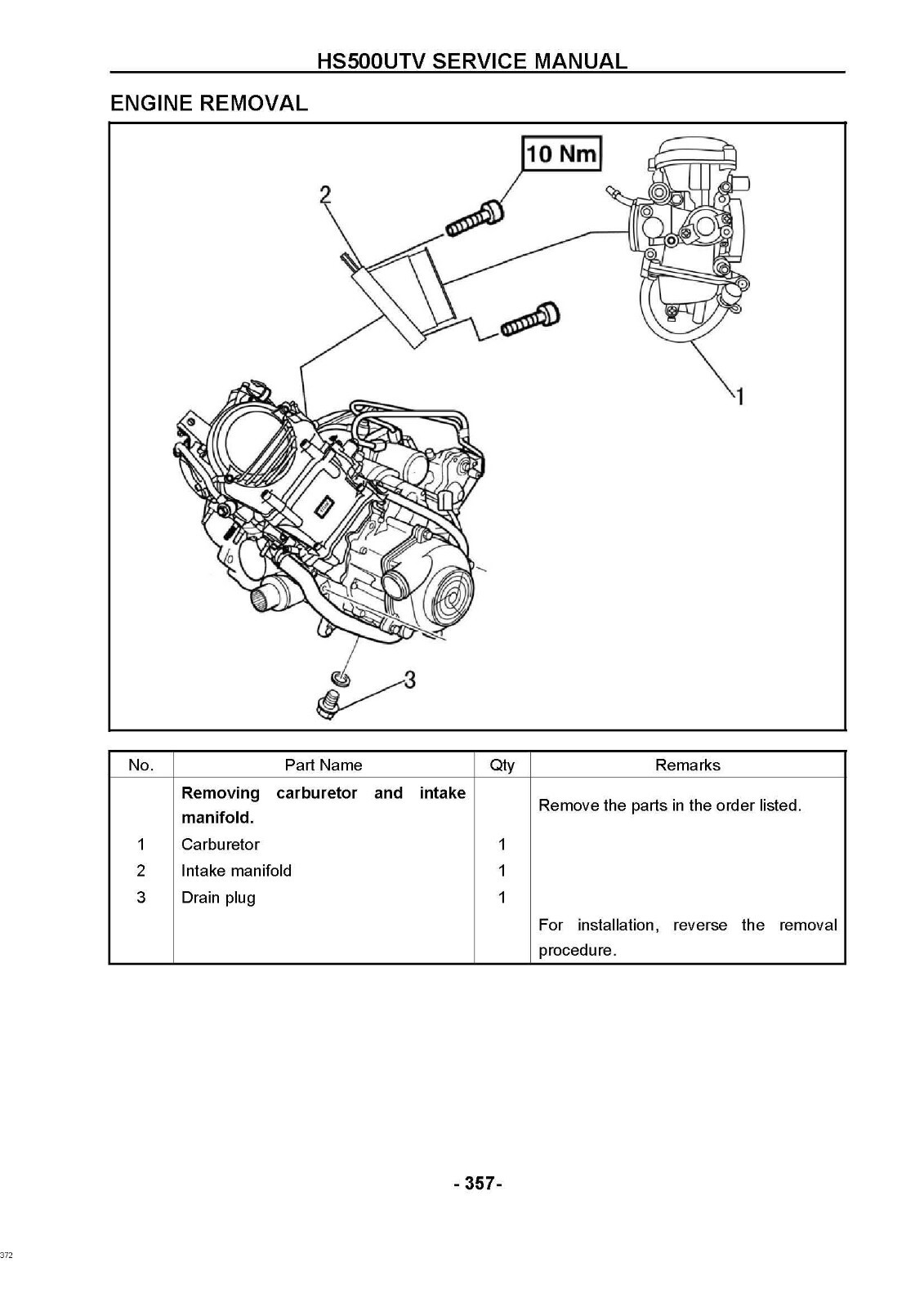 700 600 500 UTV Side by Side Service Repair Manual Fits Hisun HS700 600 500UTV