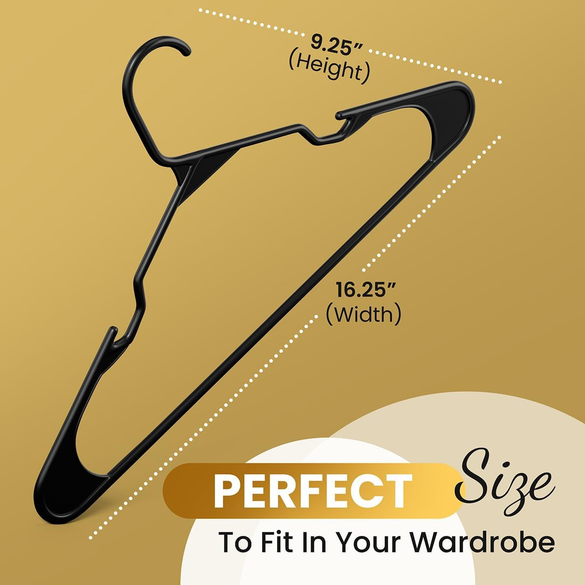 Heavy-Duty Non-Slip Plastic Clothes Hangers with Double Hooks – 30/50/100 Pack