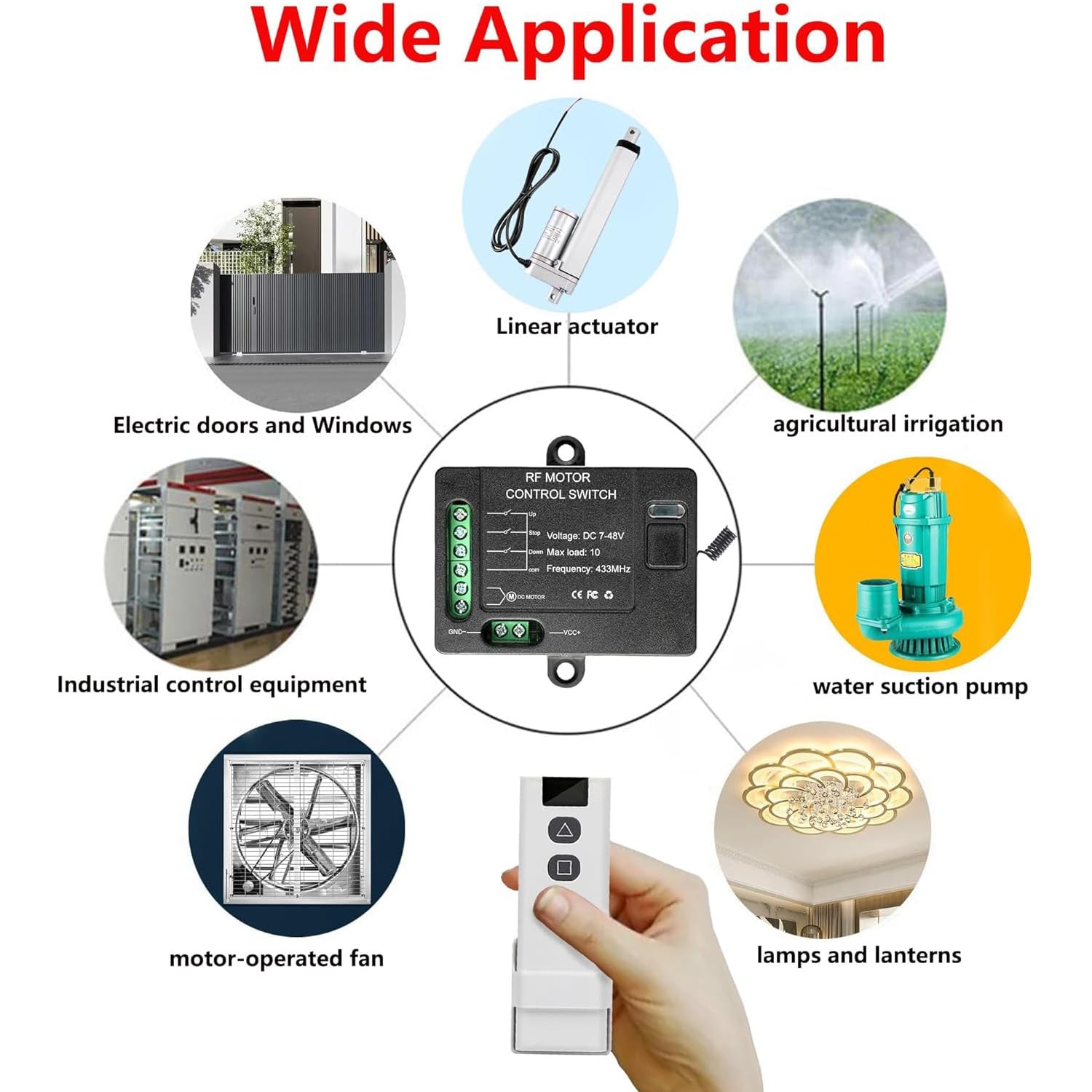 Forward Reverse Remote Switch,Linear Actuator 12V Remote Control Switch,DC7V4…