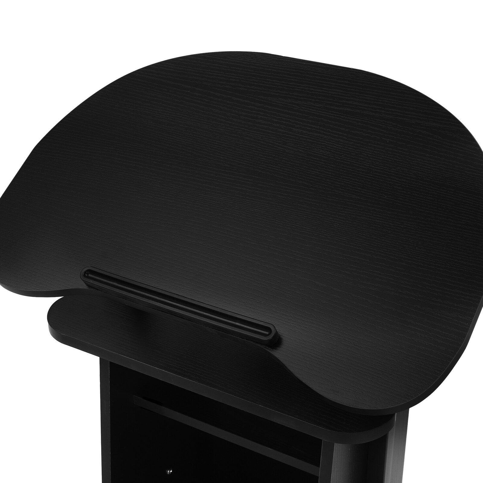 Black Sit-to-Stand Rolling Adjustable Storage Medical Laptop Computer Cart Desk