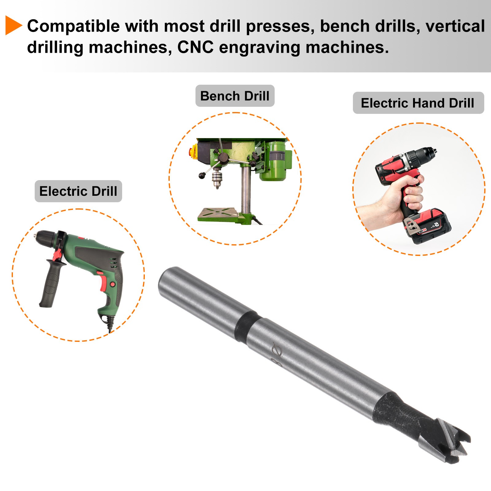 2pcs Forstner Drill Bit 5/16″(8mm) Dia Woodworking Drilling Hole Saw Tool