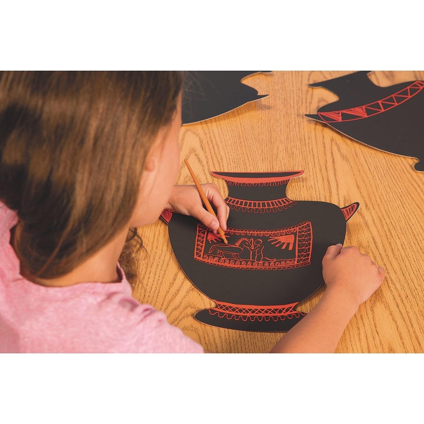 Greek Pottery Scratch Art Craft Kit (Pack of 24)