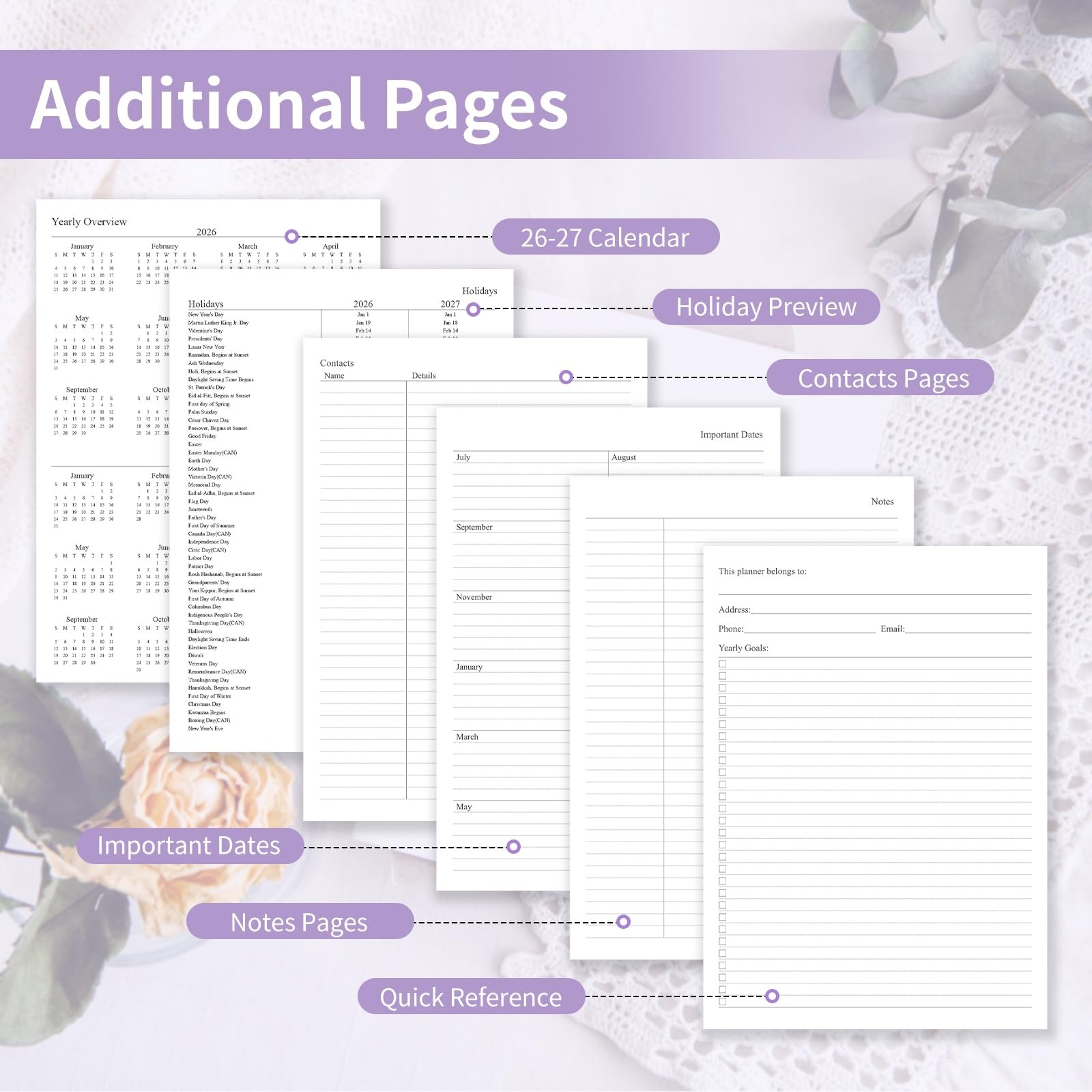 Planner 2026-2027, Weekly and Monthly Planner with Tabs from Jul 2026 – Jun 2027