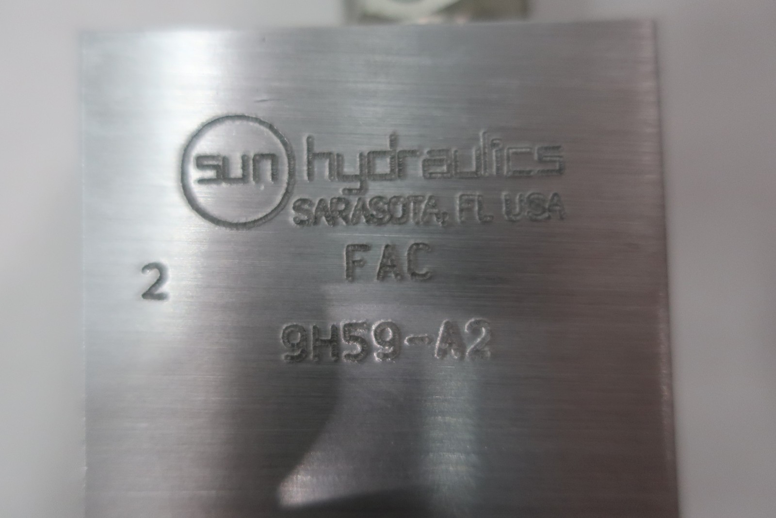 Sun Hydraulics FAC 9H59-A2 Hydraulic Valve Manifold