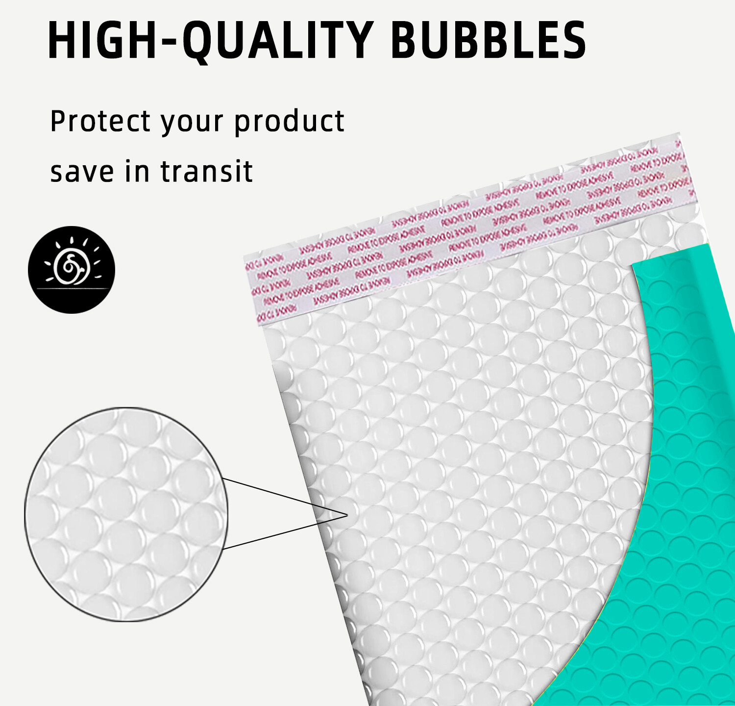 #2 8.5×12 (8.5×11) Poly Bubble Mailer Padded Envelope Teal Color 5-1000 Pieces