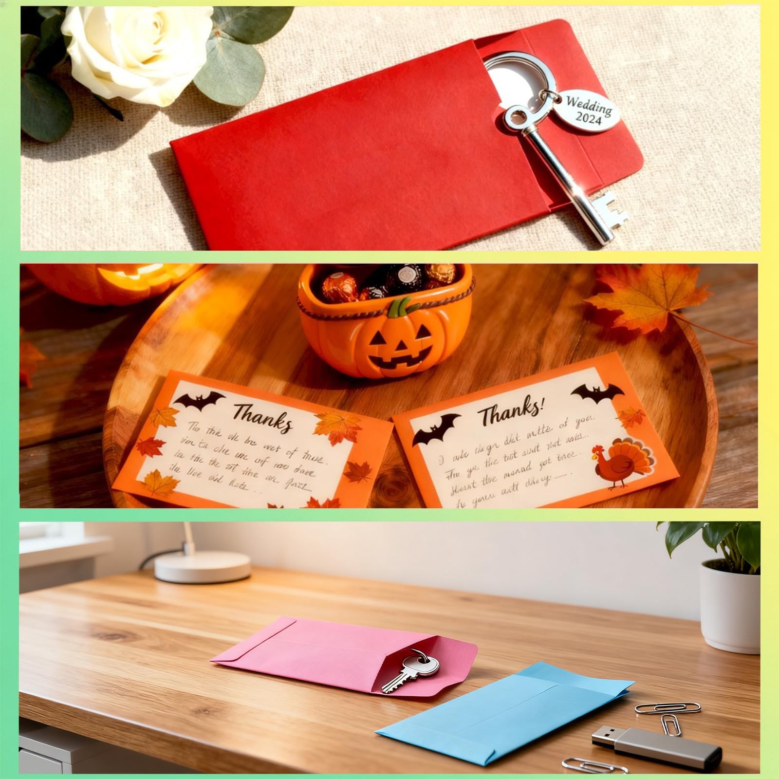 120-Pack 2.25×3.5 Inch Colorful Small Coin Envelopes, 10 Vibrant Colors, Mini…