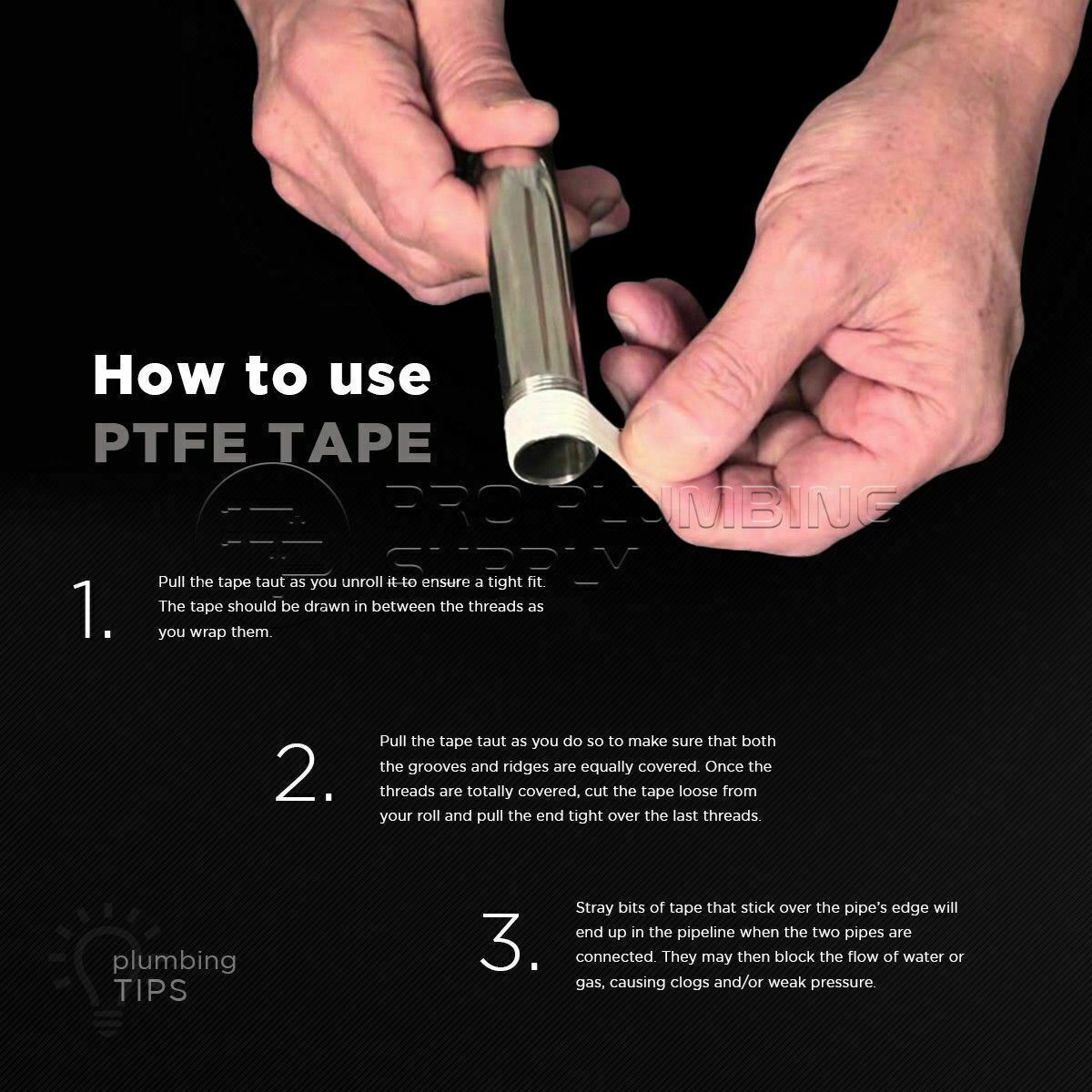 10 Rolls Everflow Teflon PTFE Thread Plumbing Seal Tape Pipe 1/2″in x 260″in USA