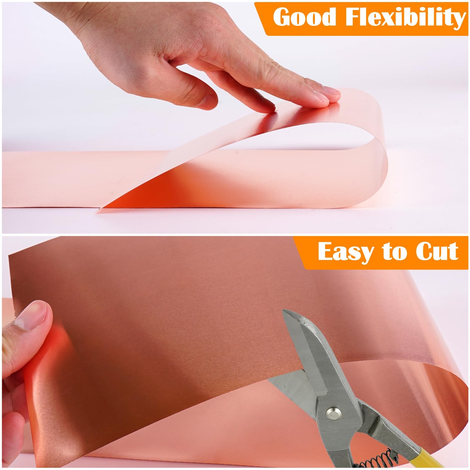 Copper Foil Sheet Roll, 6in x 5Ft, 0.05mm, Copper Flashing, House Repair, DIY