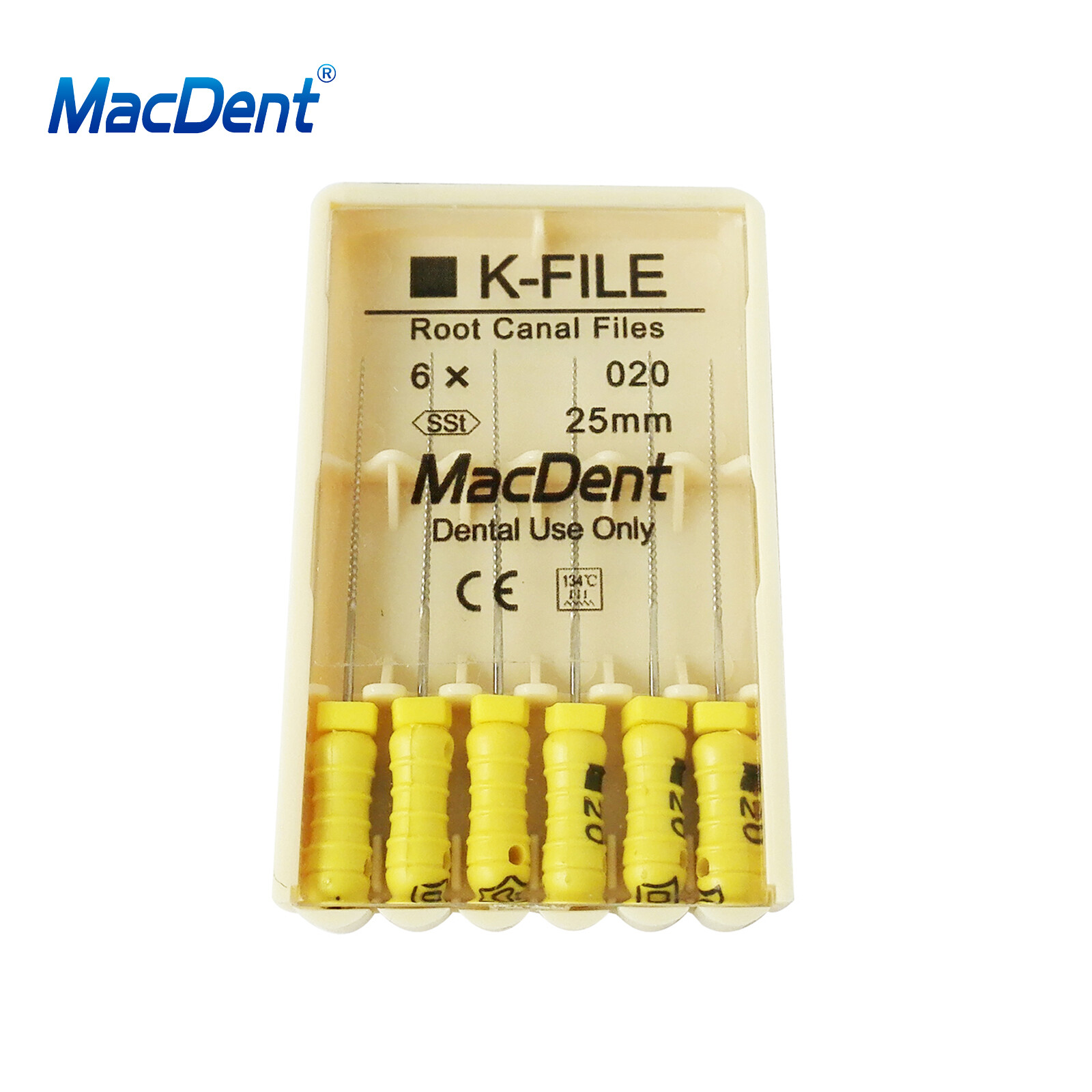 MacDent Limas de endodoncia manual dental K-Files acero inoxidable 21/25/31mm