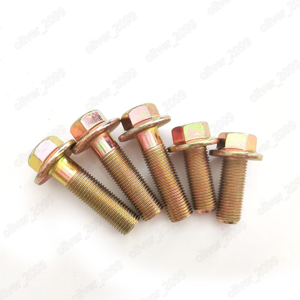 Color Zinc 10.9 Steel Fine Thread Hexagon Flange Head Bolts M10 M12 M14 M16