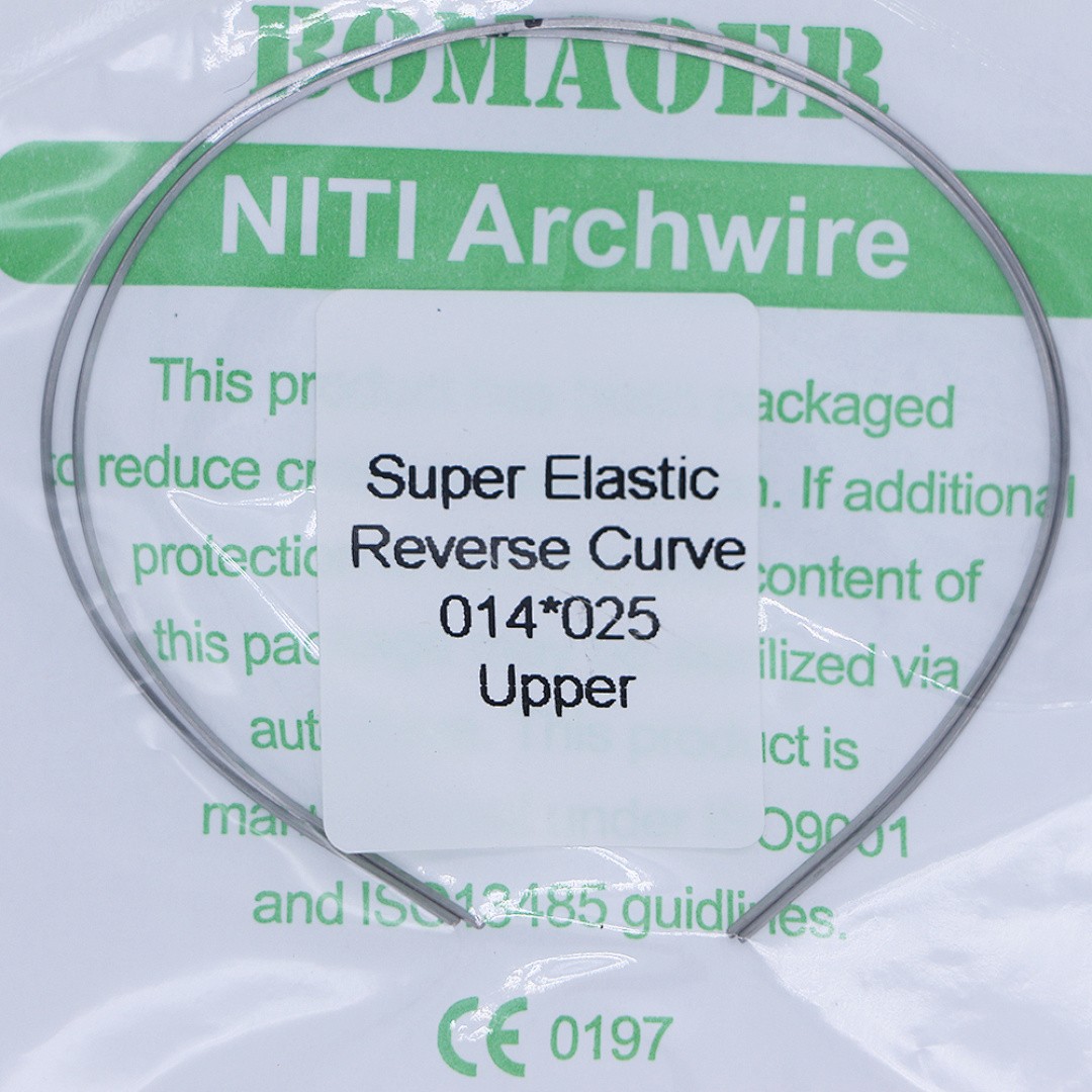 100×Dental Orthodontic Niti Rectangular Arch Wires Reverse Curve 14×25 Upper