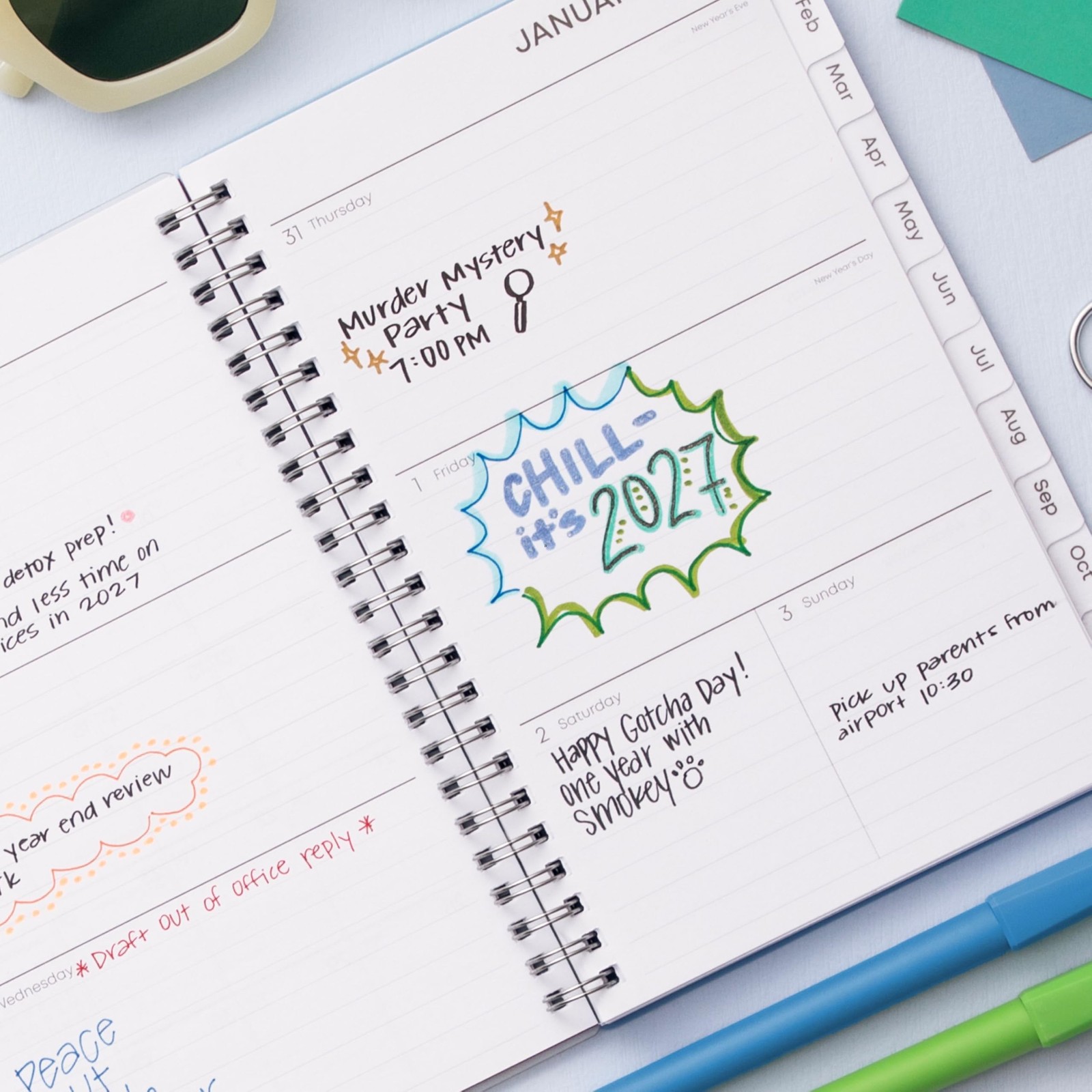 2027 Weekly and Monthly Planner Calendar, January 2027 – December 2027, 5″ X 8″,