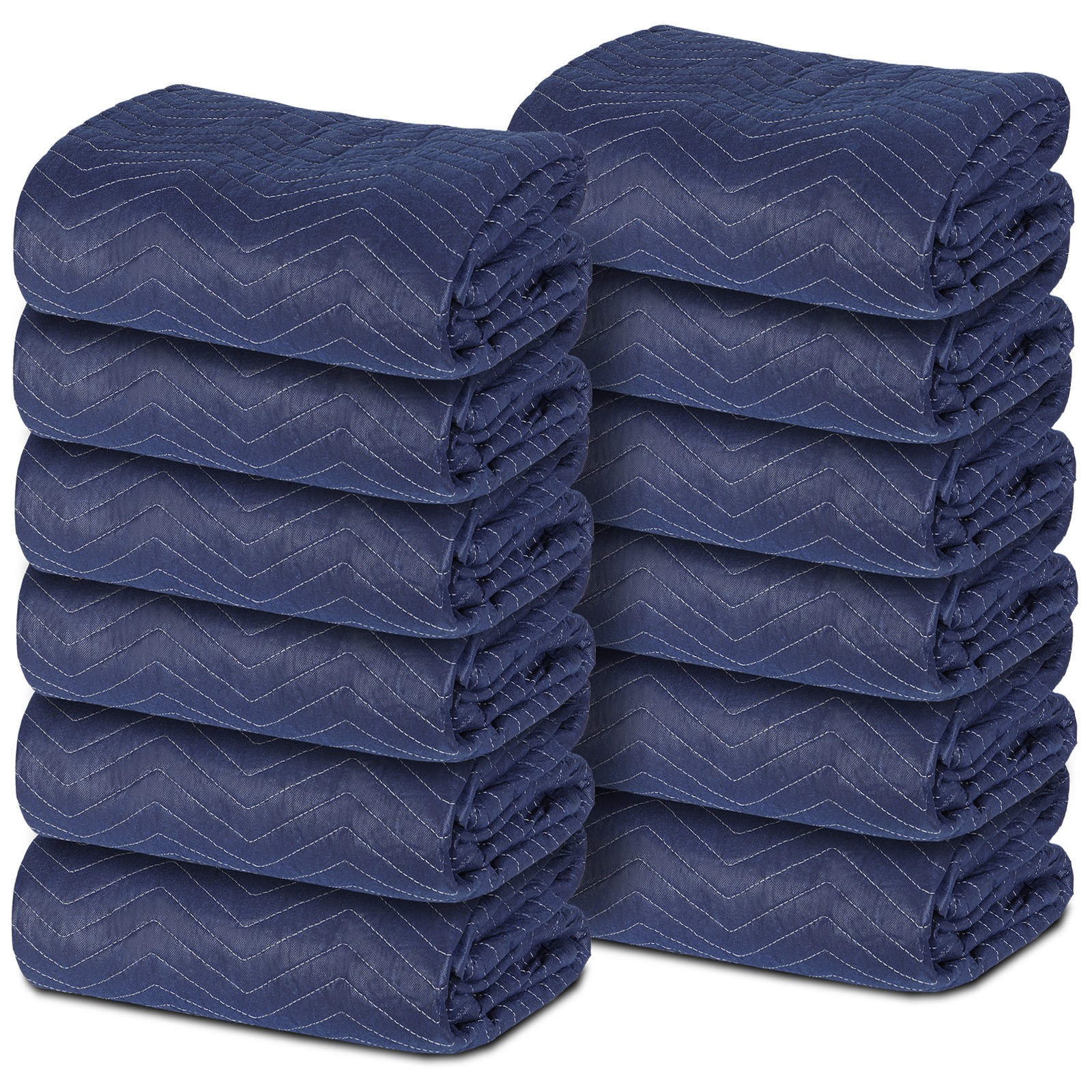 12 Pack Moving Blankets 72″x80″ Heavy Duty Packing Blankets Furniture Dark Blue