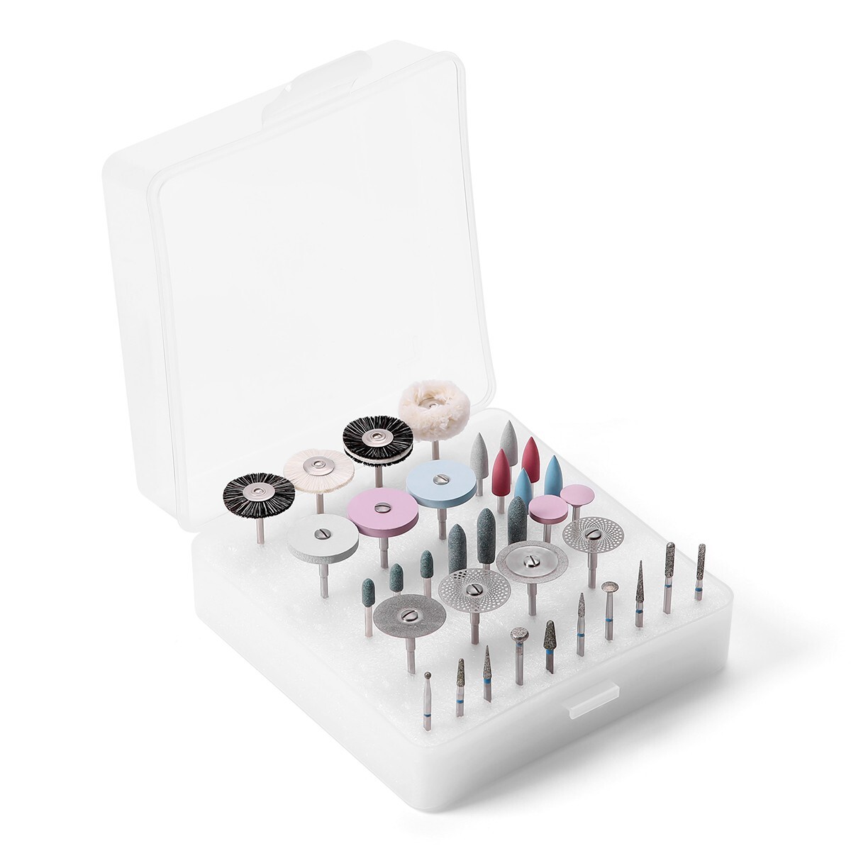 Dental Lab Polishing HP Kit Diamond Burs Brush For Ceramics Porcelain Grinding