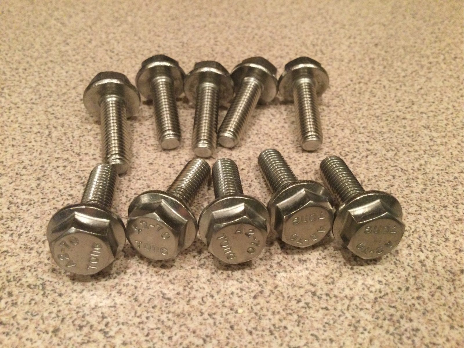 (10) M6 X 1.00 X 20 Stainless Steel DIN 6921 A2 Hex Flange Bolts M6x20mm Flange