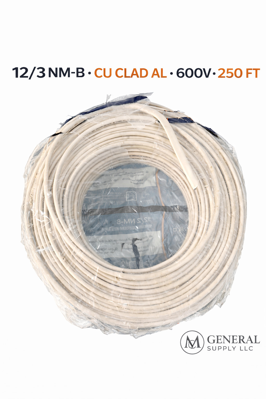 Copperweld 12 AWG 3-Conductor NM-B Copper-Clad Aluminum Building Wire 250 ft
