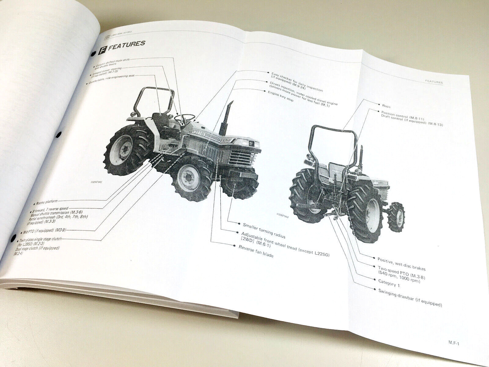Kubota L2250 L2550 L2850 Tractor Service Repair Manual Shop Book Overhaul 452Pgs
