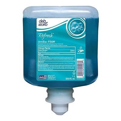 DEB Refresh Antibacterial 1 Liter Foam Wash Hand Soap Cartridge 6/case (1 Case)