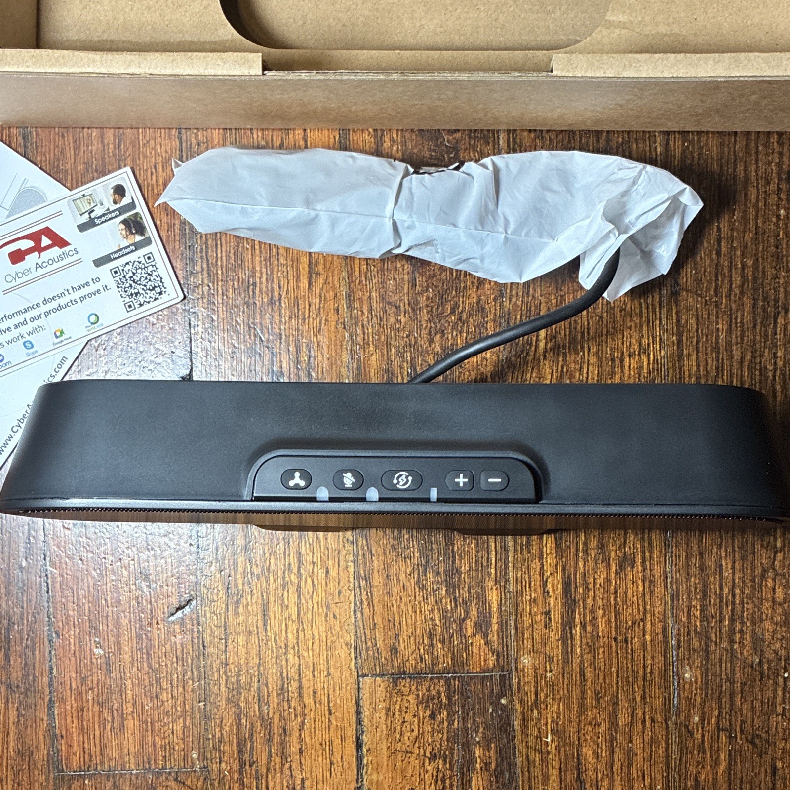 Cyber Acoustics Essential Speakerphone CA-2890 USB Bluetooth Monitor Mount