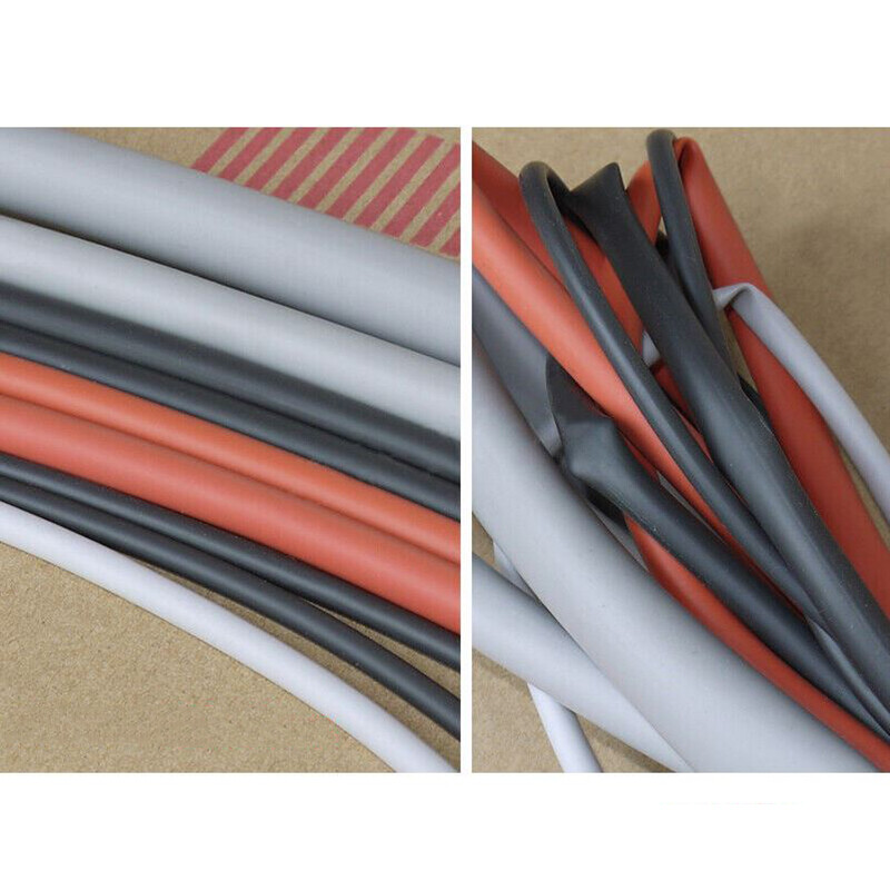 1.7:1 0.8~30mm Flexible Soft Silicone HeatShrink Shrinkable Tube 200°C HIGH TEMP