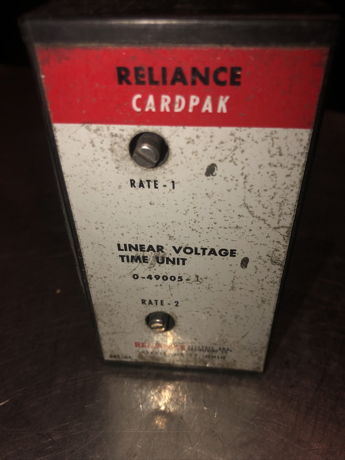 RELIANCE CARDPAK 0-49005-1 LINEAR VOLTAGE TIME UNIT