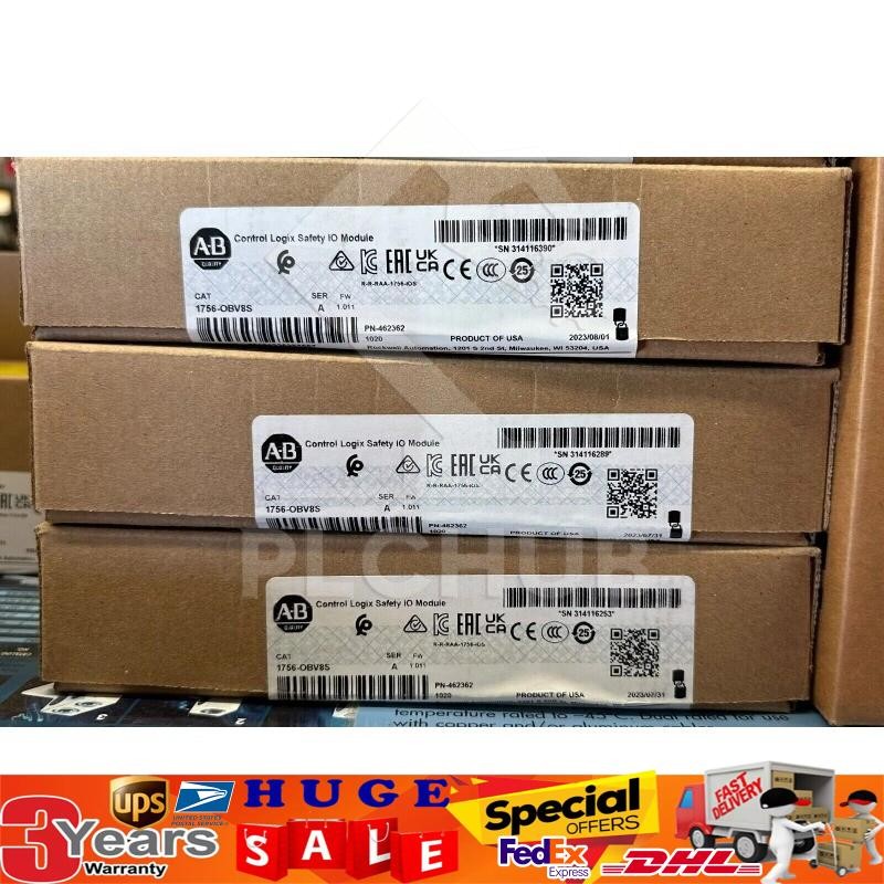 AB 1756-OBV8S ControlLogix Safety I/O Module 1756OBV8S New Sealed US Free Tax