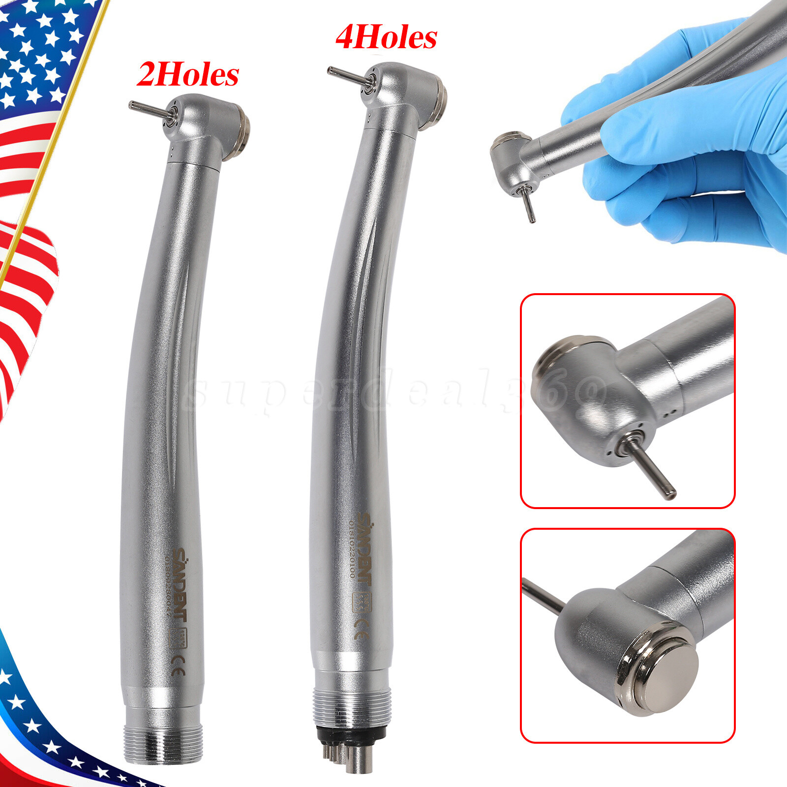 SANDENT NSK PANA MAX Style Dental Push Button High Speed Turbine Handpiece SALE!