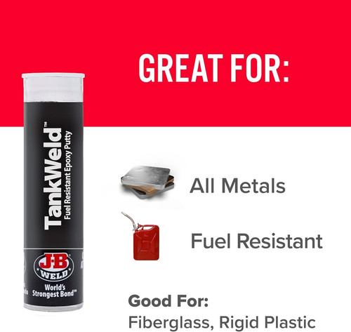 J-B Weld 8217 TankWeld Gas Tank Repair – 1 oz.,Dark Grey