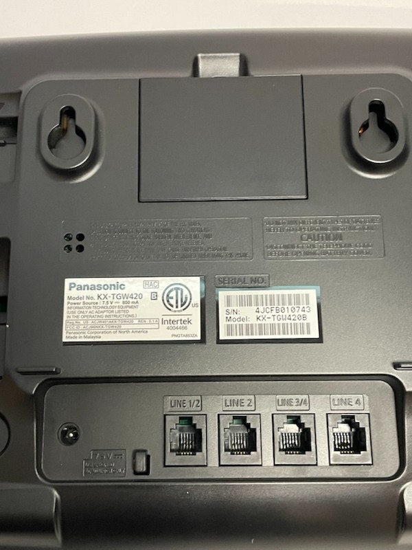 Panasonic Office Phone System Corded Base Station with 4 Lines KX-TGW420B Black