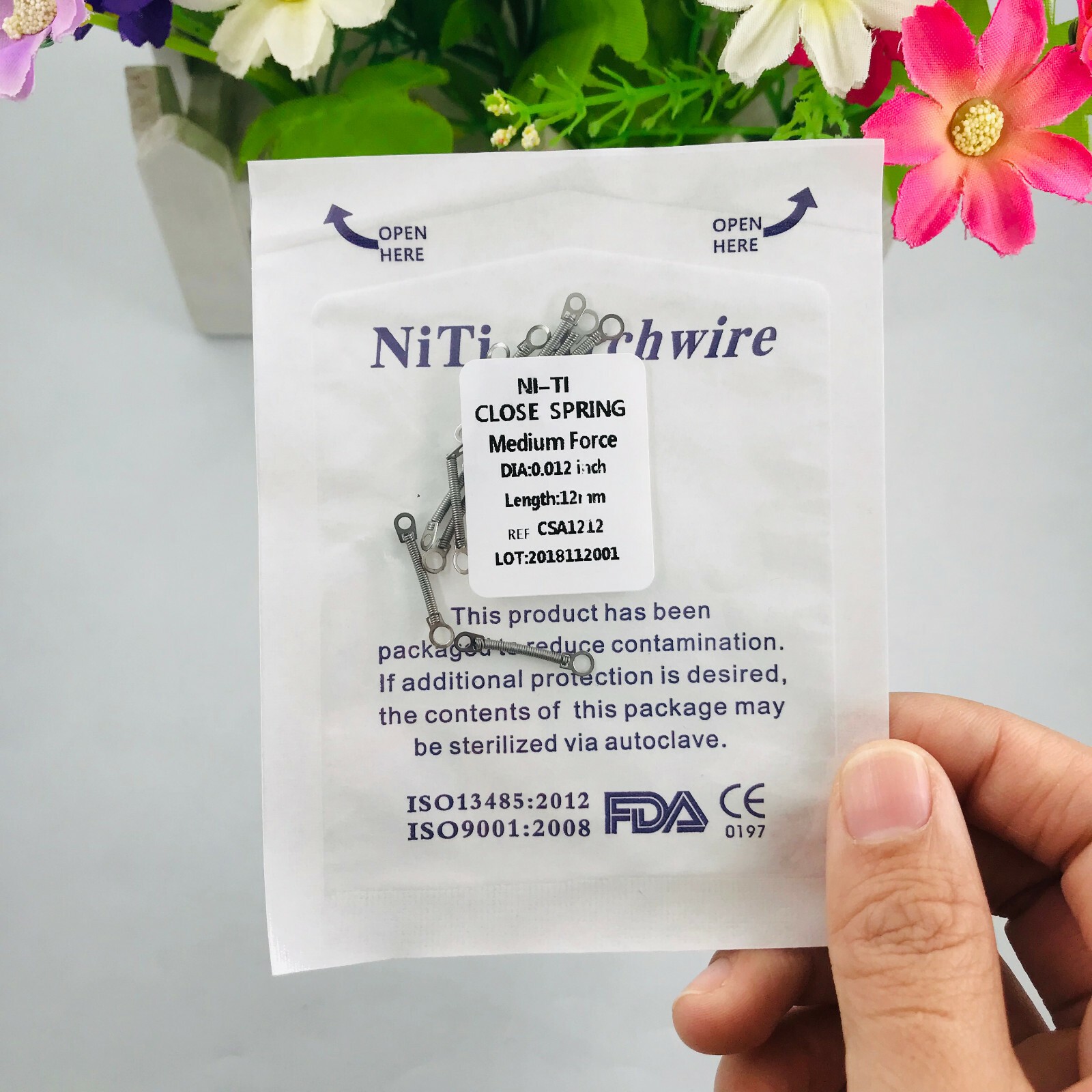 Dental Orthodontic Closed Coil Spring NITI Open Spring 010/012 Force 10Pcs/1Pack