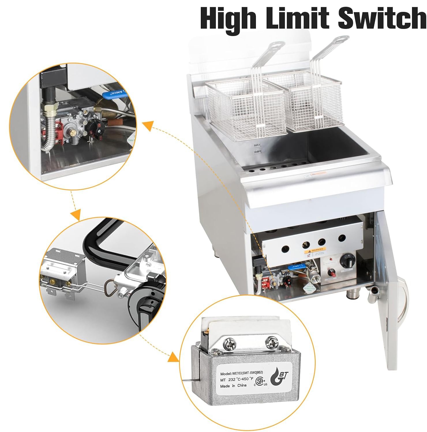 1PC Thermostat High Limit Safety For Frymaster Fryer IF IF-BL SERIES IF-COUNTER