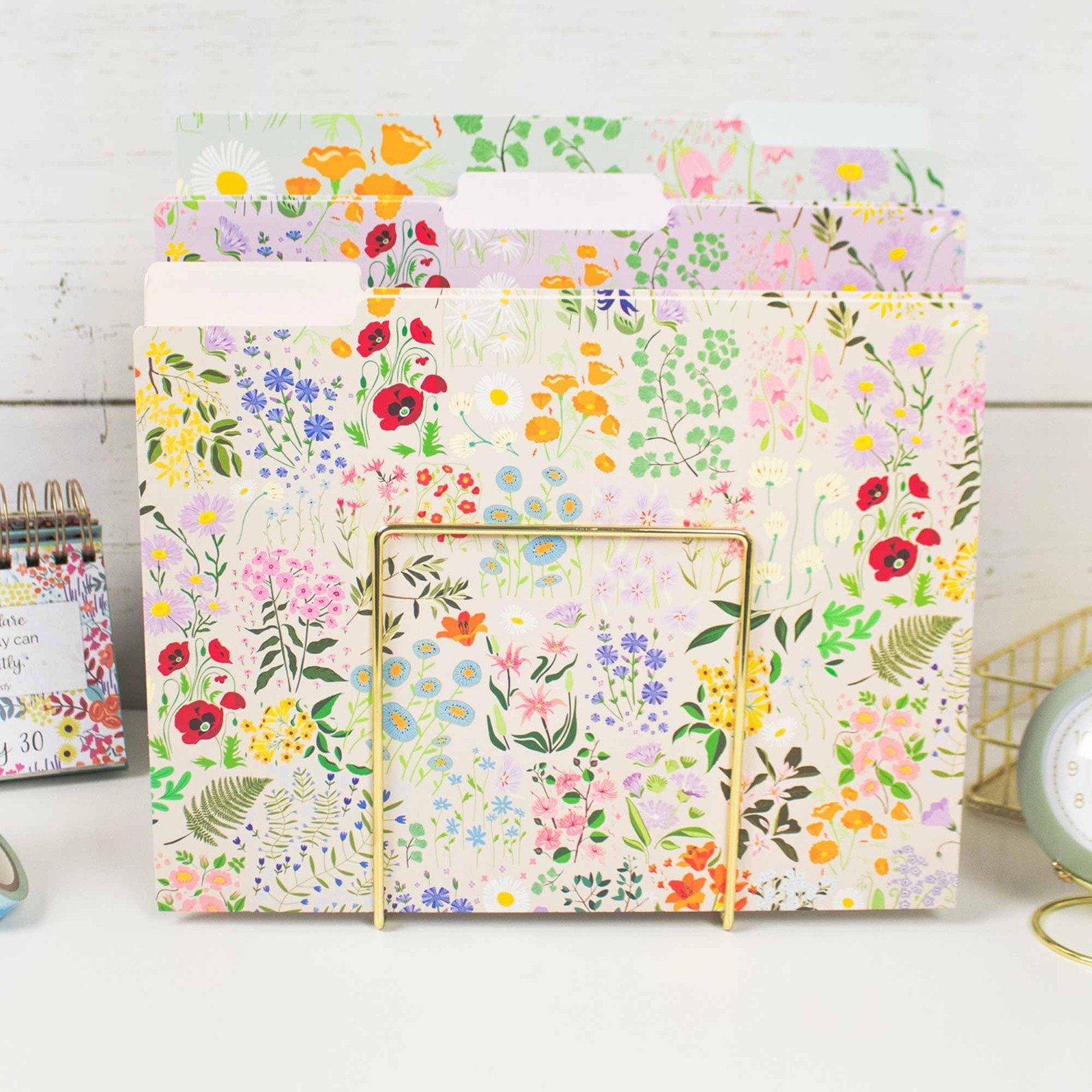 bloom daily planners Decorative File Folders – Set of 6 Pack, Garden Party