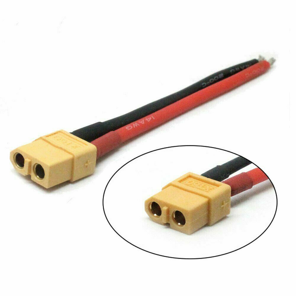 1 Pair Of XT60 Battery Male Female Connector Plug With Silicon 14 AWG Wire Cable
