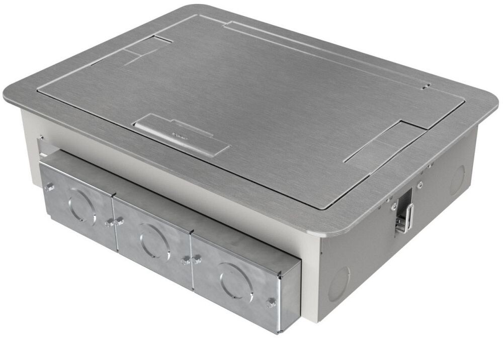 Wiremold EFB6810BTAA, Brushed, Aluminum, Flush Style, Floor Box Cover, 1 pc