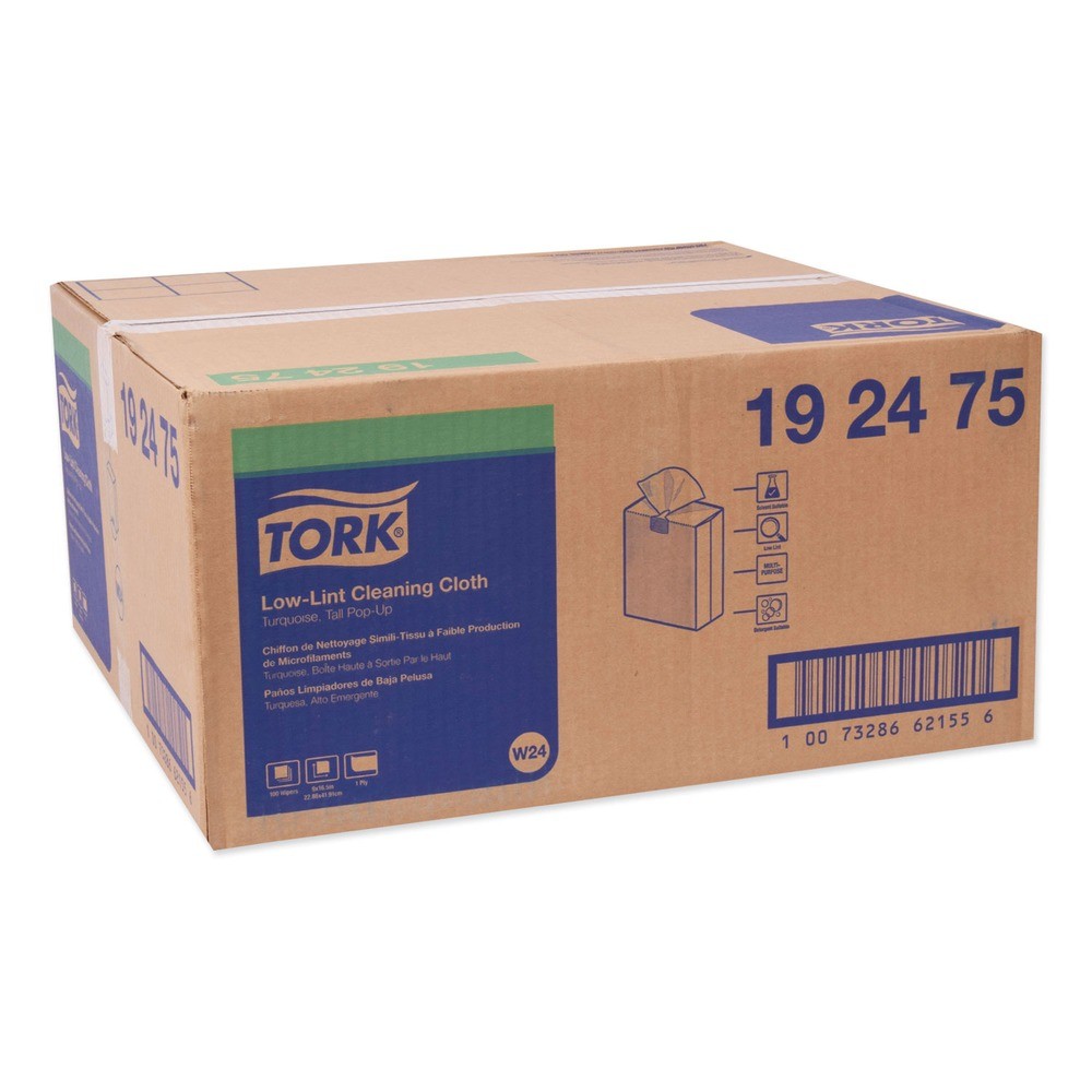 Tork 192475 1-Ply 9″ x 16.5″ Unscented Cleaning Cloth – Turquoise (800/CT) New