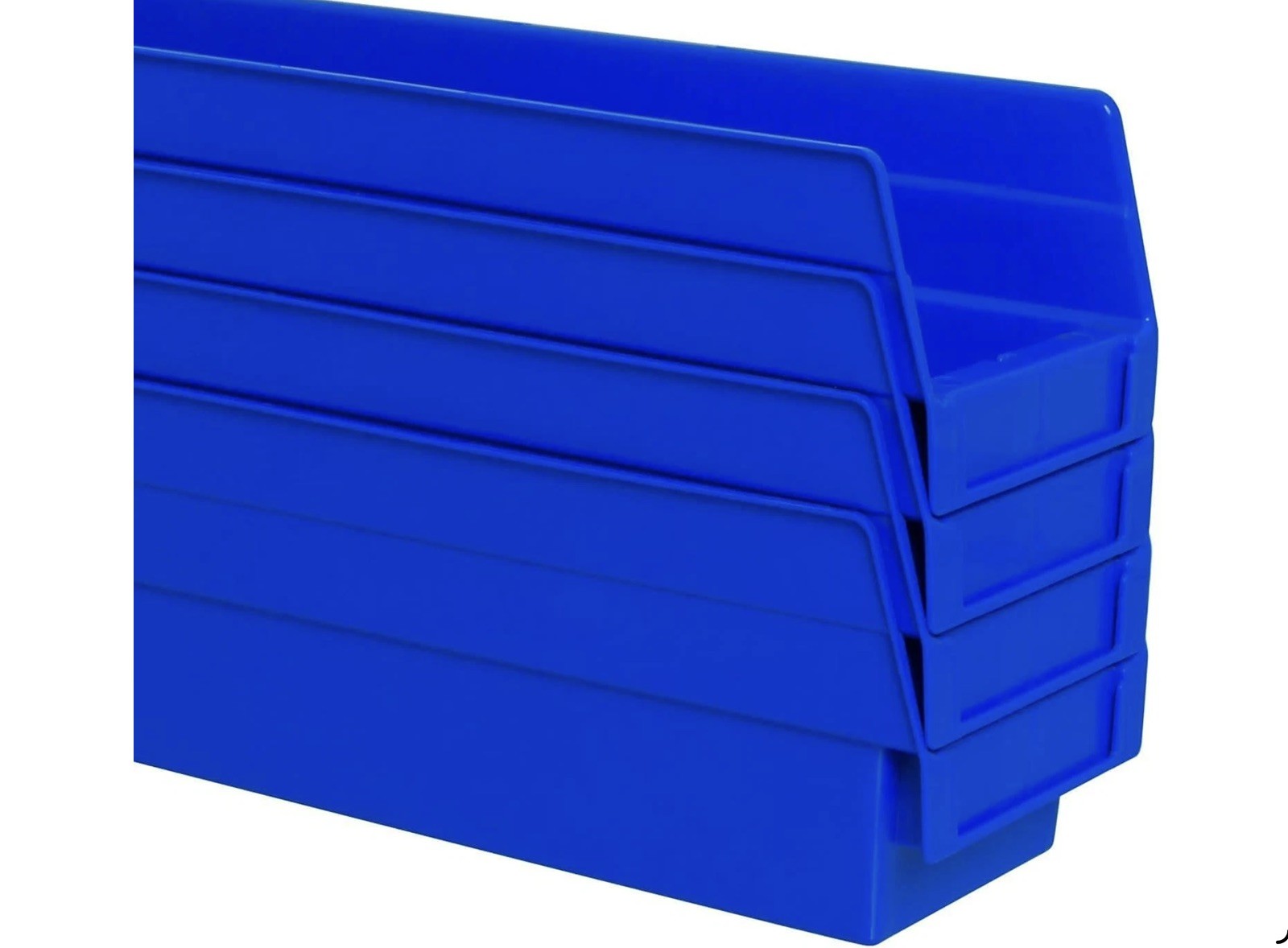LOT OF (90) ULINE S-13396 Stackable Shelf Bins GREEN & YELLOW 12x4x4