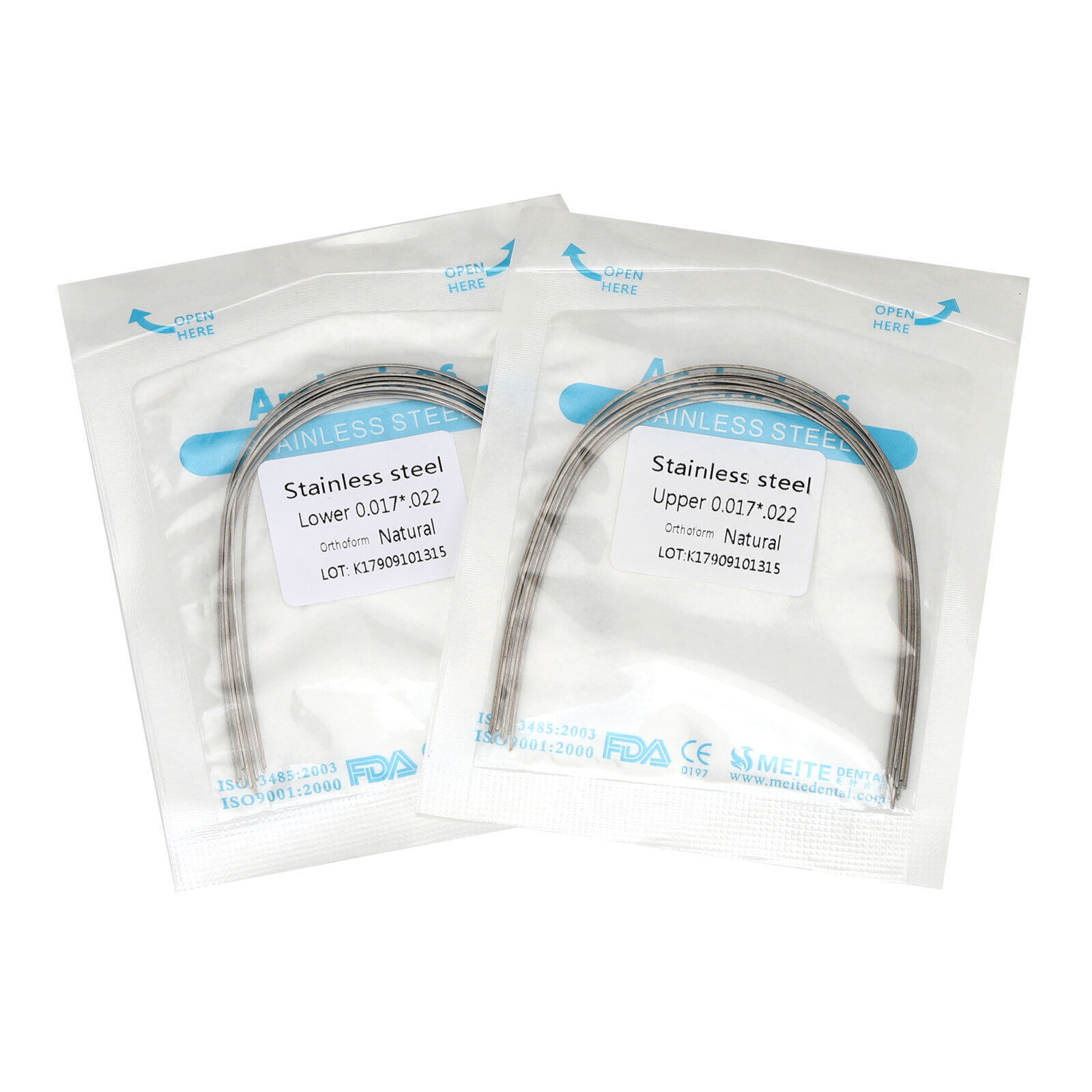 10 Pcs/pack Dental Orthodontic Stainless Steel Round/Rectangular Arch Wire Ovoid
