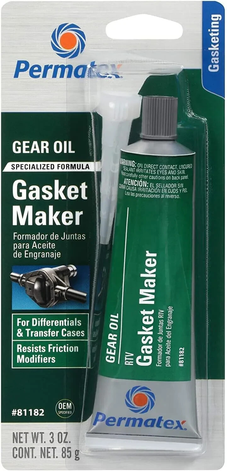 Permatex 81182 Gear Oil RTV Gasket Maker, 3 oz (rear end and transfer case