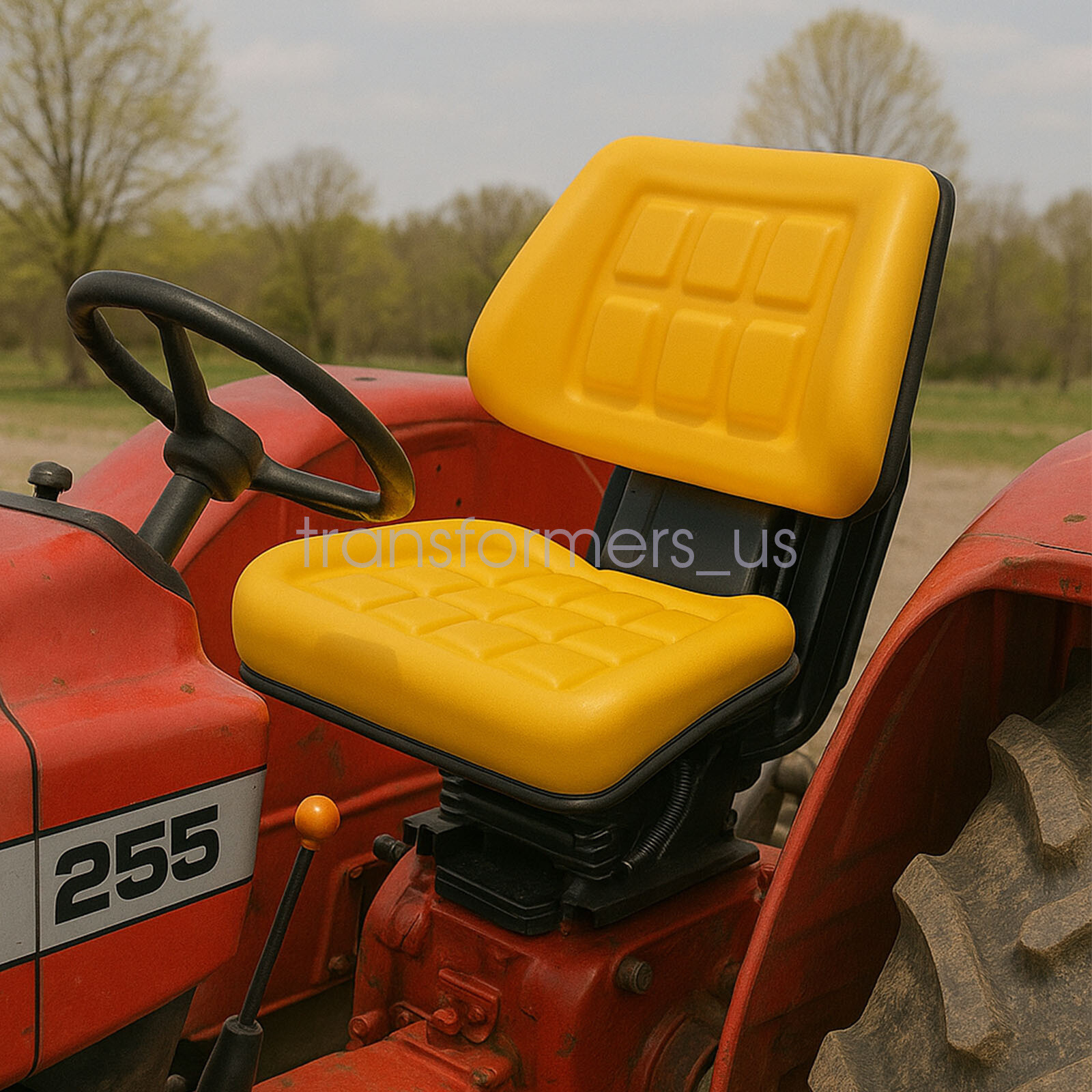 Yellow Tractor Suspension Seat Fit John Deere 5200 5210 5300 5310 5510